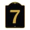 Signmission Designer Series Sign-Sign W/ Number 7, Black & Gold Aluminum Sign, 18" x 24", BG-1824-22901 A-DES-BG-1824-22901 - alternate 1